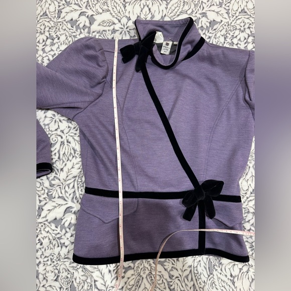 Vintage Ungaro Purple Jacket with Black Accents size 12 - Picture 11 of 11